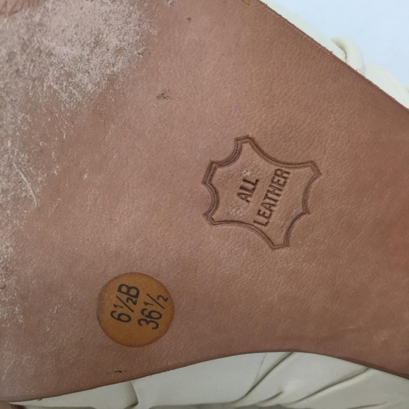 BCBGMaxAzria Cream Peep Toe Heels - Picture 5 of 8